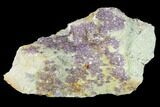 Small, Purple Border, Cubic Fluorite on Quartz - China #146993-1